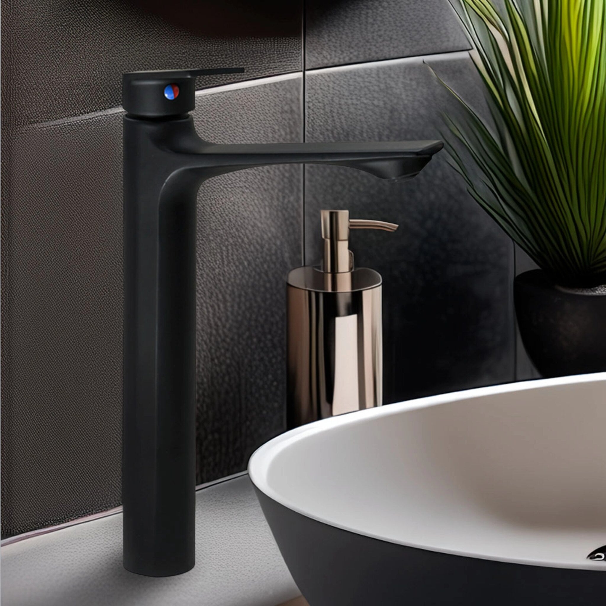 Grifería alta para lavabo