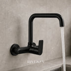 Grifería de pared para cocina - Plata y Negro