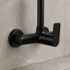 Grifería de pared para cocina - Plata y Negro