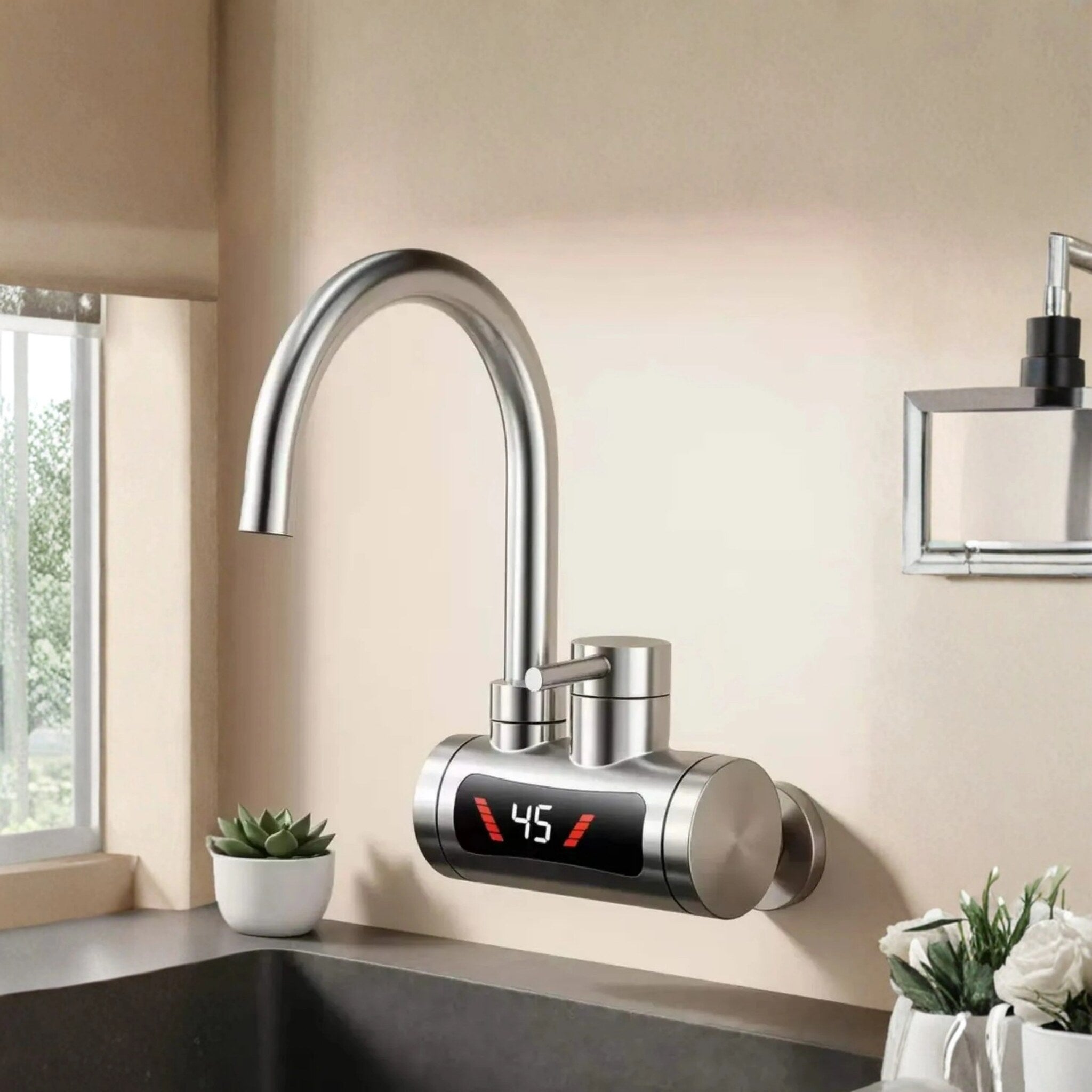 Grifería eléctrica calienta-agua 220V