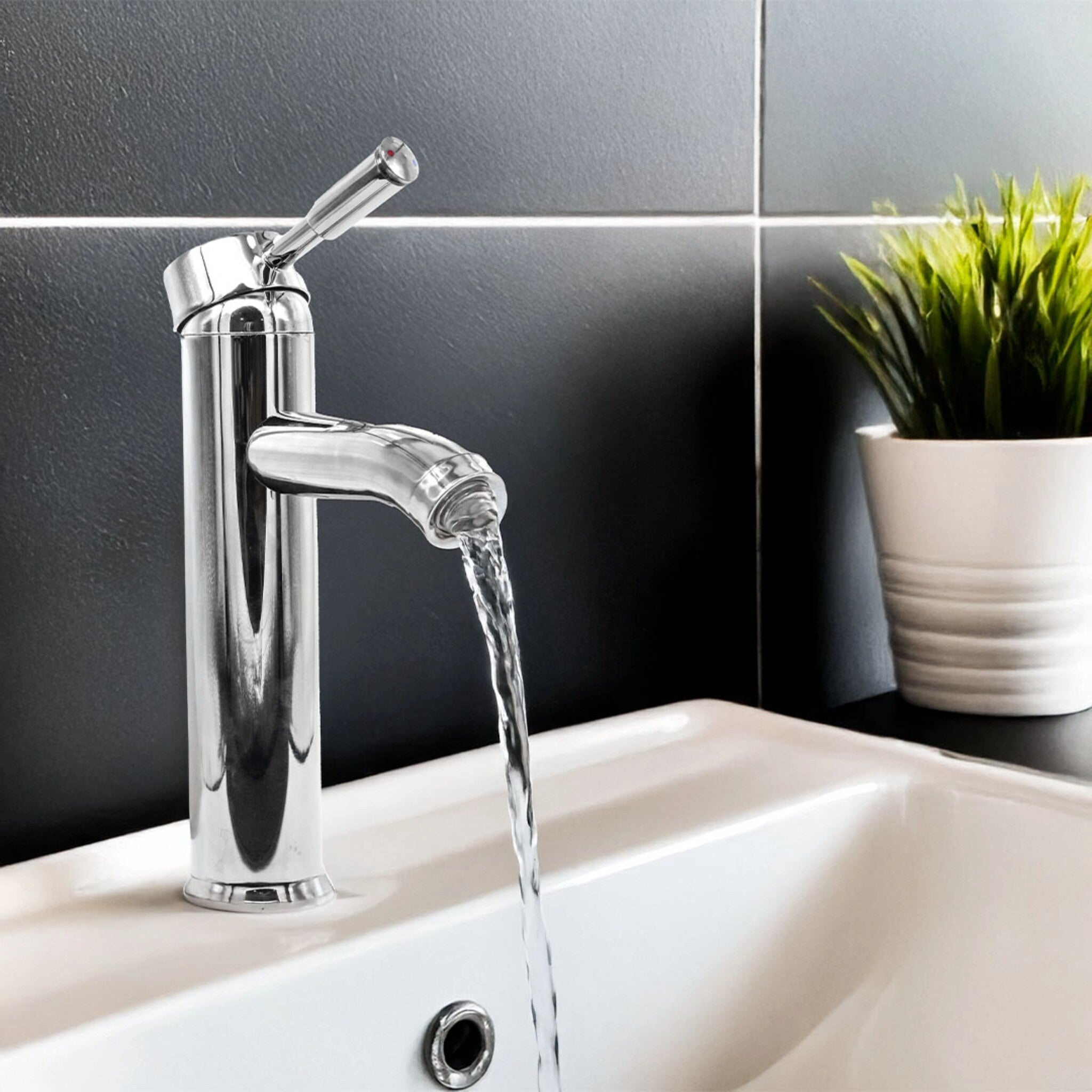 Grifería alta para lavabo