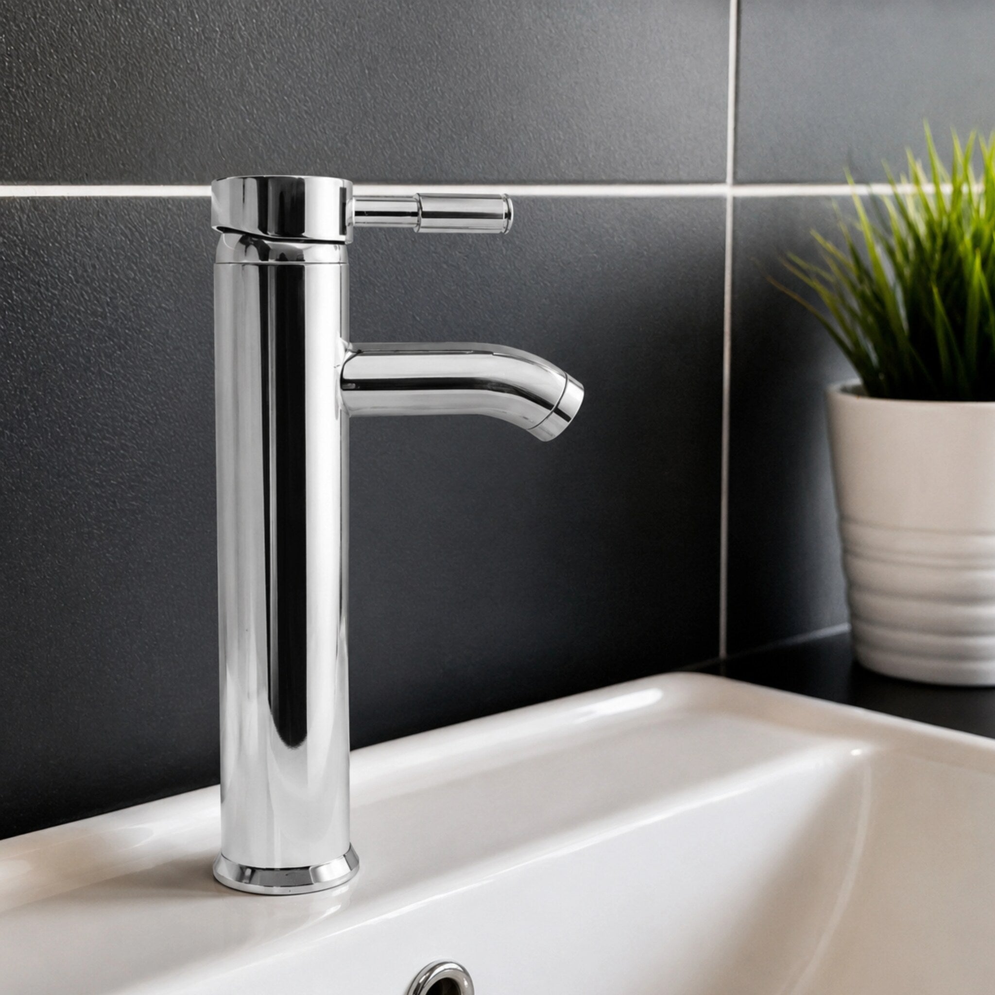 Grifería alta para lavabo