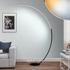 Lámpara de Pie Curva LED Tricolor Negra | RVZ-257