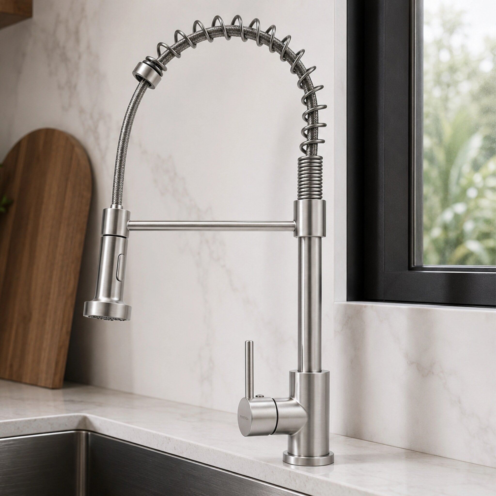 Grifería de cocina con resorte extensible