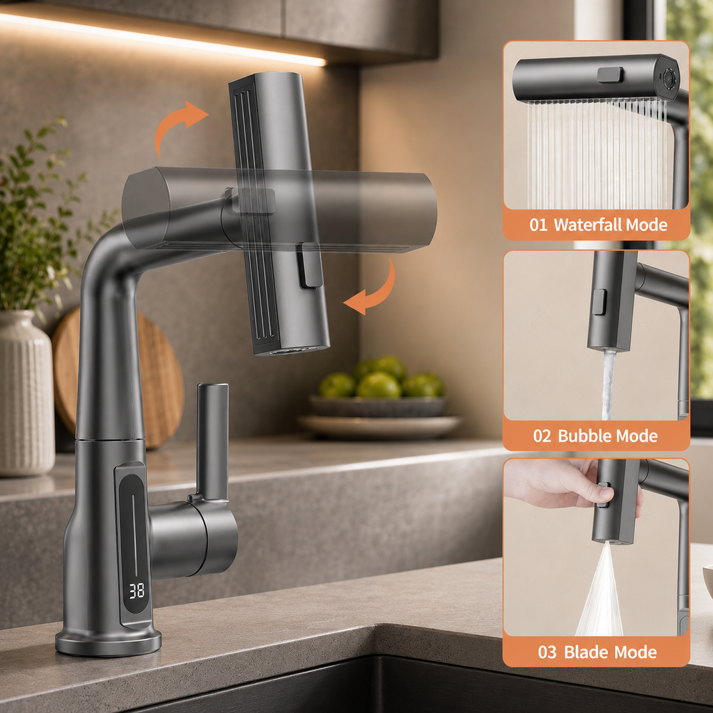 Canilla Grifo Monocomando con Pantalla Digital | RVZ-56