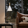 Colgante Blanco con Madera 16x28cm | RVZ-227