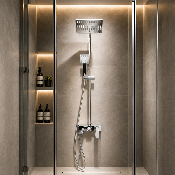 Grifería Columna Ducha Rivenza Premium Gris | RVZ-41