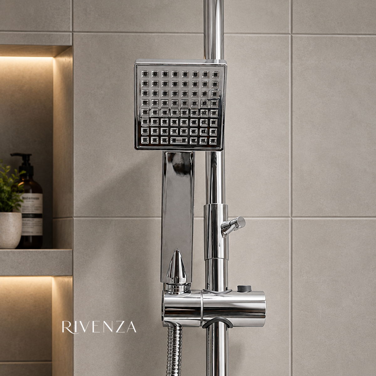 Grifería Columna Ducha Rivenza Premium Gris | RVZ-41