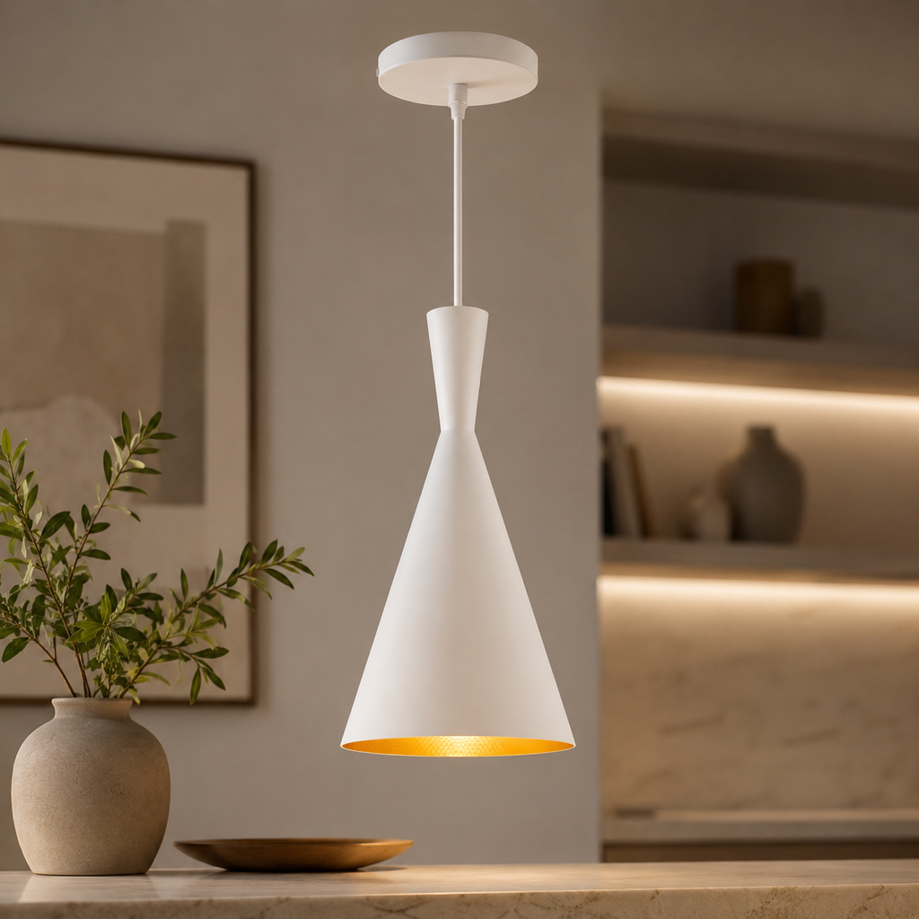 Luminaria Colgante Blanco 19cm | RVZ-249B