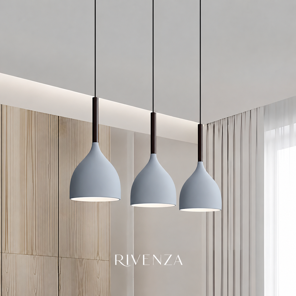 Luminaria Colgante Gris 17×20cm | RVZ-235