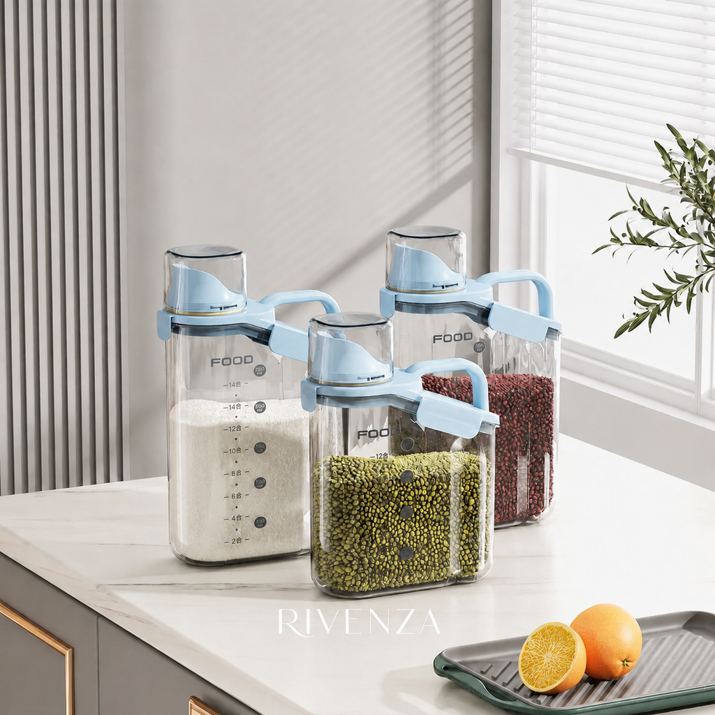 Frasco Recipiente Organizador Grande 2,8L Blanco | RVZ-156C