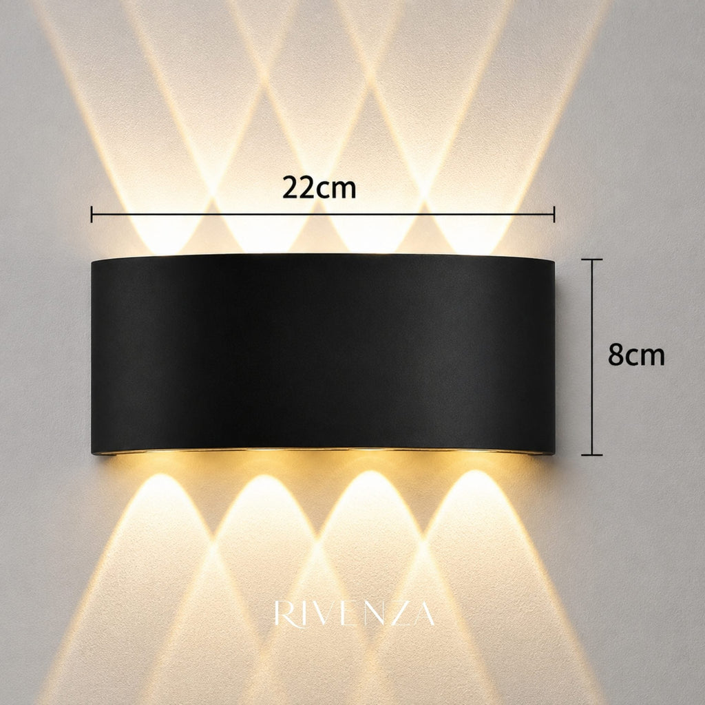 Aplique de Pared Rectangular 22×8cm | RVZ-188 - Vista 2