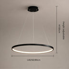 Colgante Circular LED Tricolor Negro 60cm | RVZ-203
