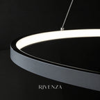 Colgante Circular LED Tricolor Negro 60cm | RVZ-203
