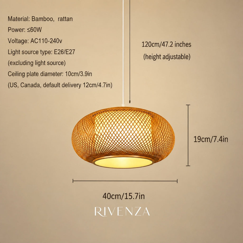 Colgante Ratán Natural 40×20cm | RVZ-208 - Vista 7