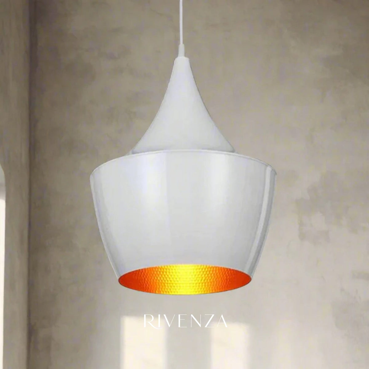 Colgante Cono Blanco 23x30cm | RVZ-220