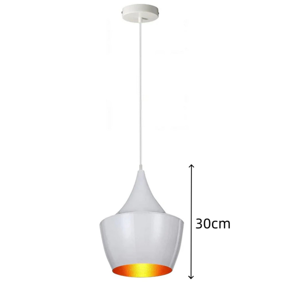 Colgante Cono Blanco 23x30cm | RVZ-220