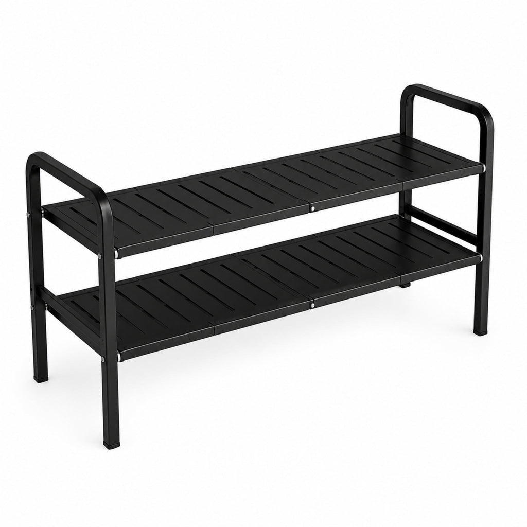 Rejilla Bajo Mesada Doble Capa 4+4 Acero Negro | RVZ-90