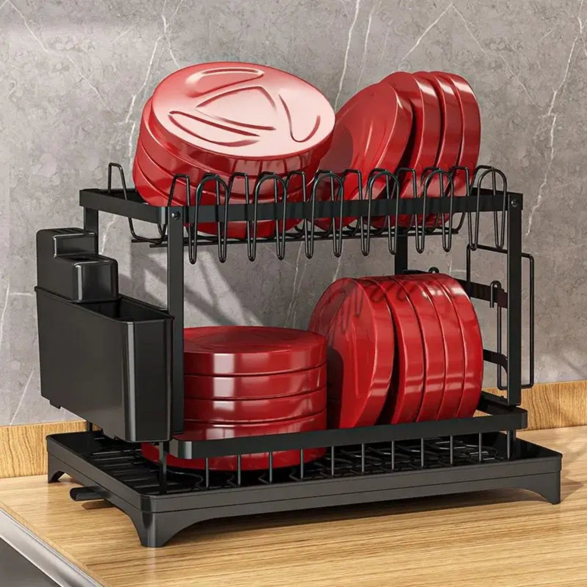 Escurridor Seca Platos De Metal Vajilla Niveles 2 Calidad | RVZ-91