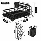 Escurridor de Platos 2 Niveles Negro | RVZ-94