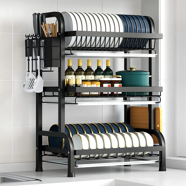 Escurridor de Platos 3 Niveles Negro | RVZ-97