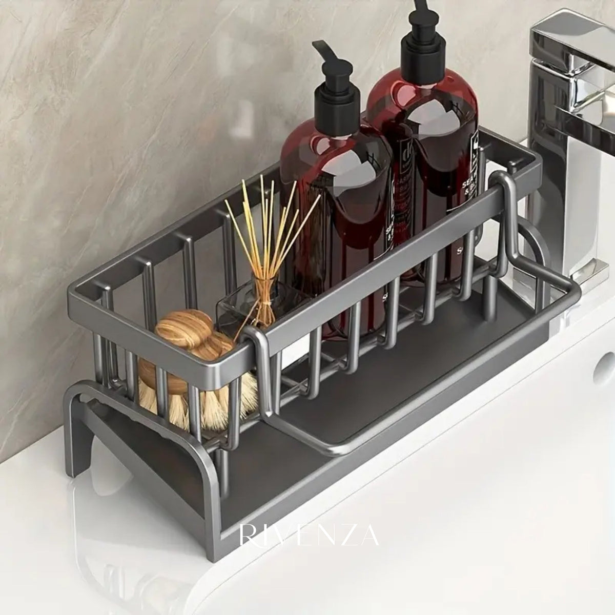 Organizador De Cocina Acero Carbono Porta Esponjas | RIVENZA-98