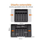 Organizador de Cubiertos Extensible Negro | RVZ-104
