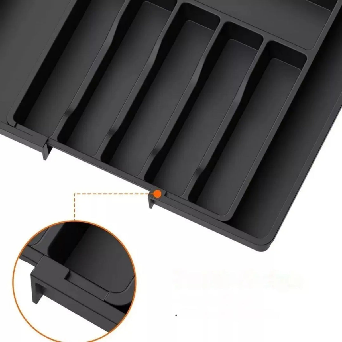 Organizador de Cubiertos Extensible Negro | RVZ-104