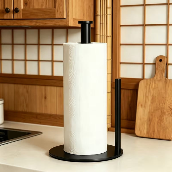 Porta Rollo Servilletero De Mesa Soporte Papel Toalla Cocina Negra | RVZ-108