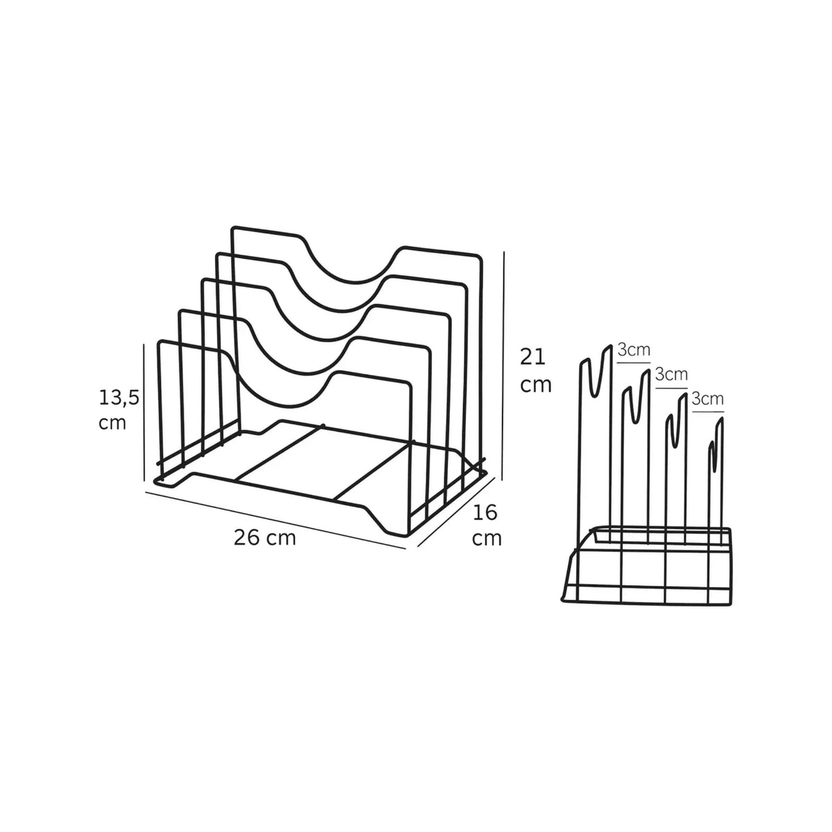 Organizador Soporte Separador Metal Tapas Ollas Tabla Cocina | RVZ-111