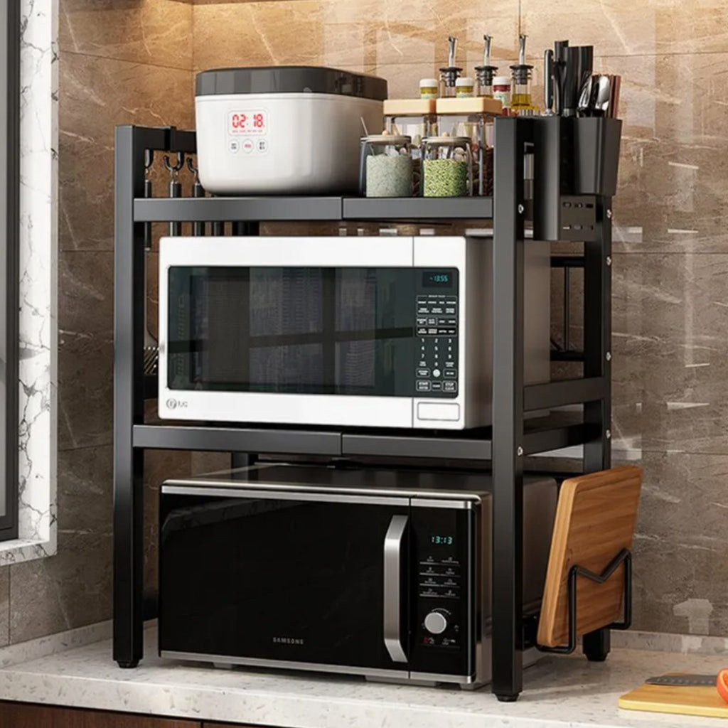 Soporte Organizador Estante Microonadas Extensible 2Nivel 40-60cm | RVZ-113