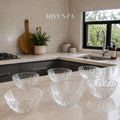 Set 6 Bowls Diamante Vidrio Transparente | RVZ-142