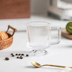 Set 6 Tazas con Asa Vidrio Gris | RVZ-148