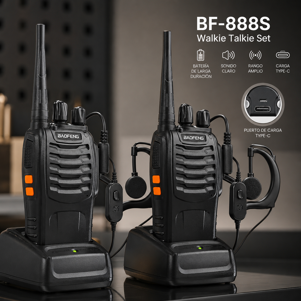 Handy Walkie Talkie Baofeng con Carga Usb-c | RVZ-77